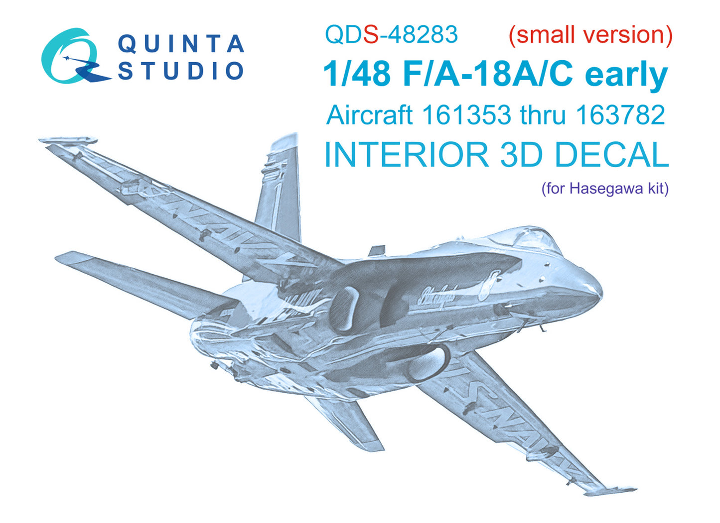 Quinta Studio QDS-48283 1:48 F/A-18A/C Early Hornet 3D Interior
