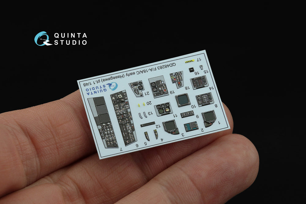 Quinta Studio QDS-48283 1:48 F/A-18A/C Early Hornet 3D Interior