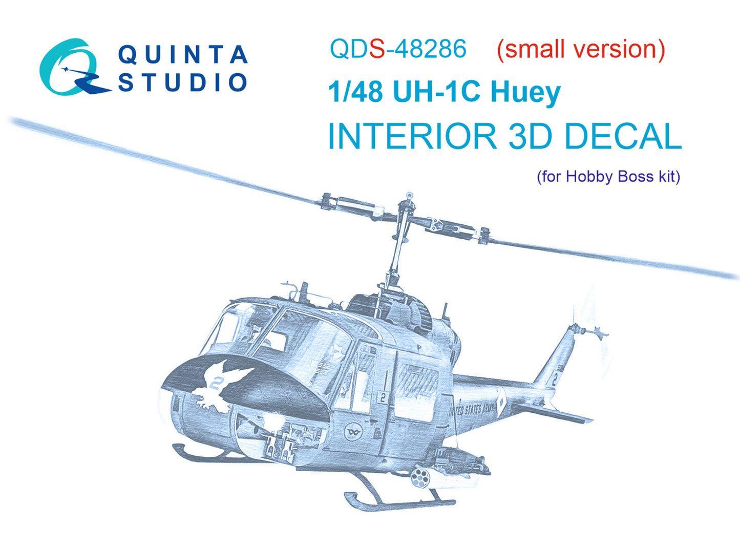 Quinta Studio QDS-48286 1:48 Bell UH-1C 3D-Printed Interior Decals