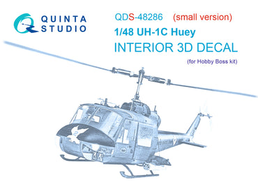Quinta Studio QDS-48286 1:48 Bell UH-1C 3D-Printed Interior Decals