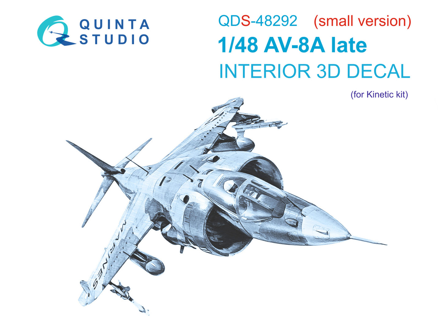 Quinta Studio QDS-48292 1:48 AV-8A Late Harrier 3D Interior Decal