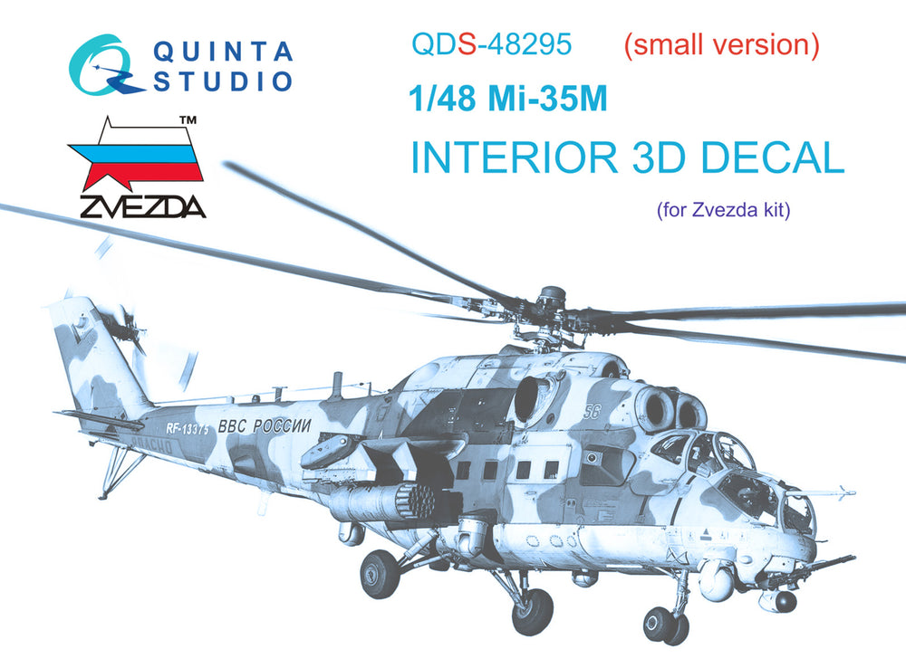 Quinta Studio QDS-48295 1:48 Mil Mi-35M 3D-Printed Interior Decals