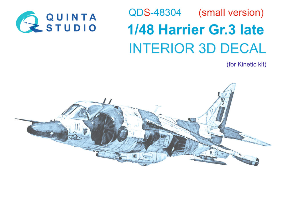 Quinta Studio QDS-48304 1:48 Harrier Gr.3 Late 3D Interior Decal