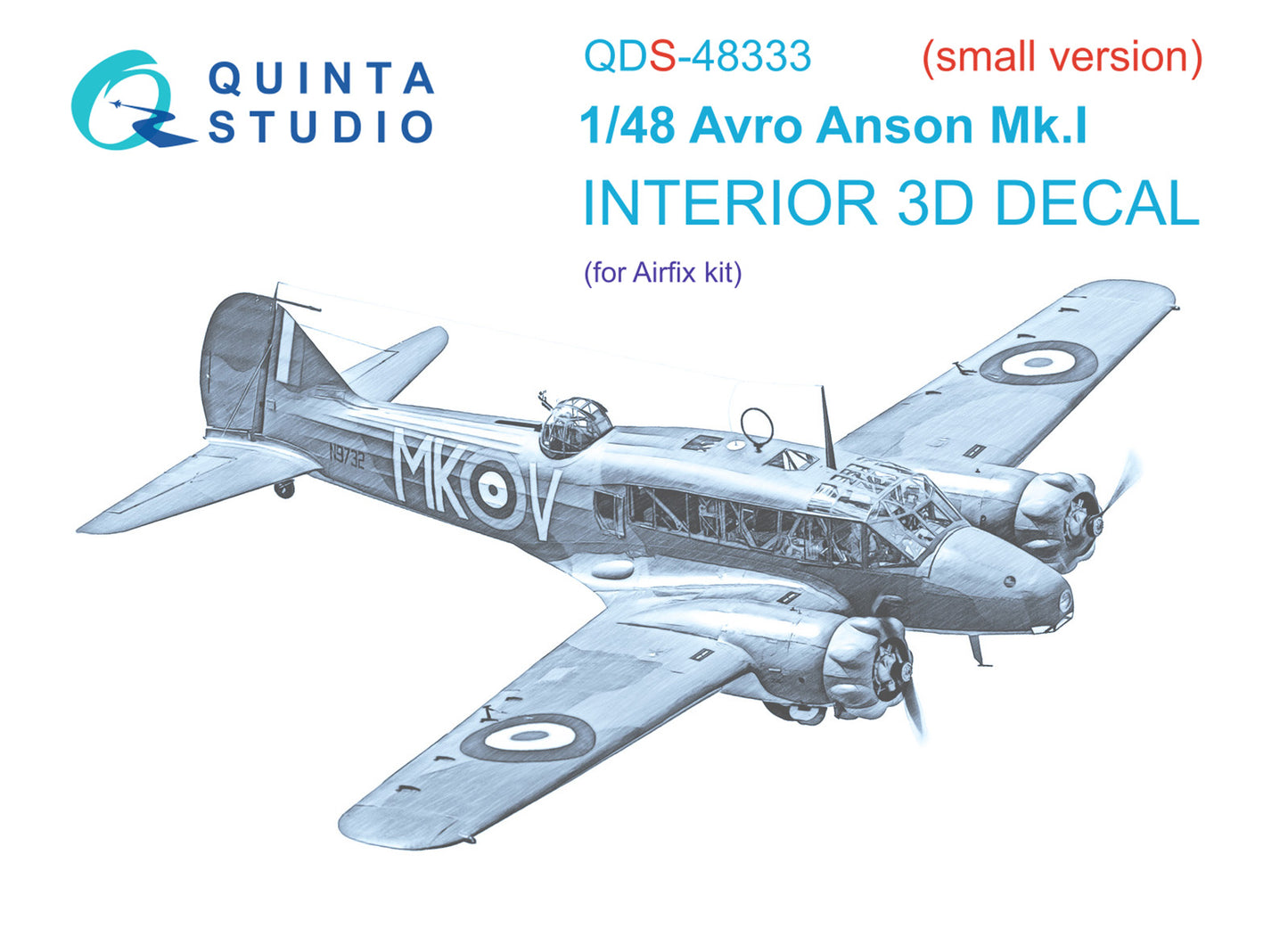 Quinta Studio QDS-48333 1:48 Anson Mk.I 3D Interior Decal