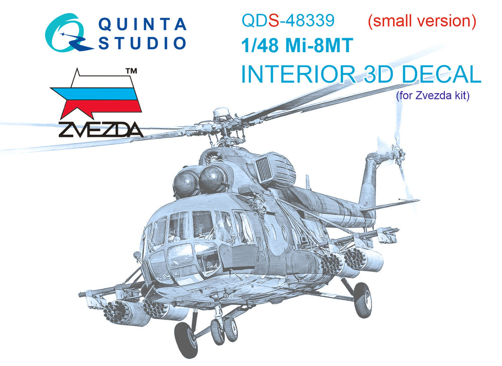 Quinta Studio QDS-48339 1:48 Mil Mi-8MT 3D-Printed Interior Decals
