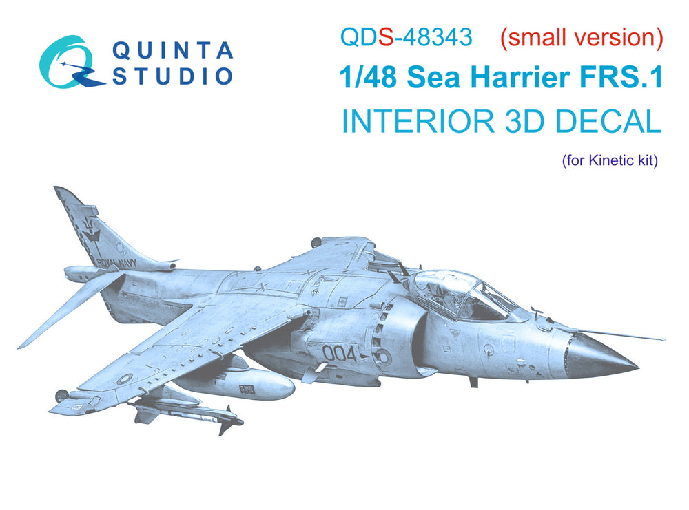 Quinta Studio QDS-48343 1:48 Sea Harrier FRS.1 3D Interior Decal