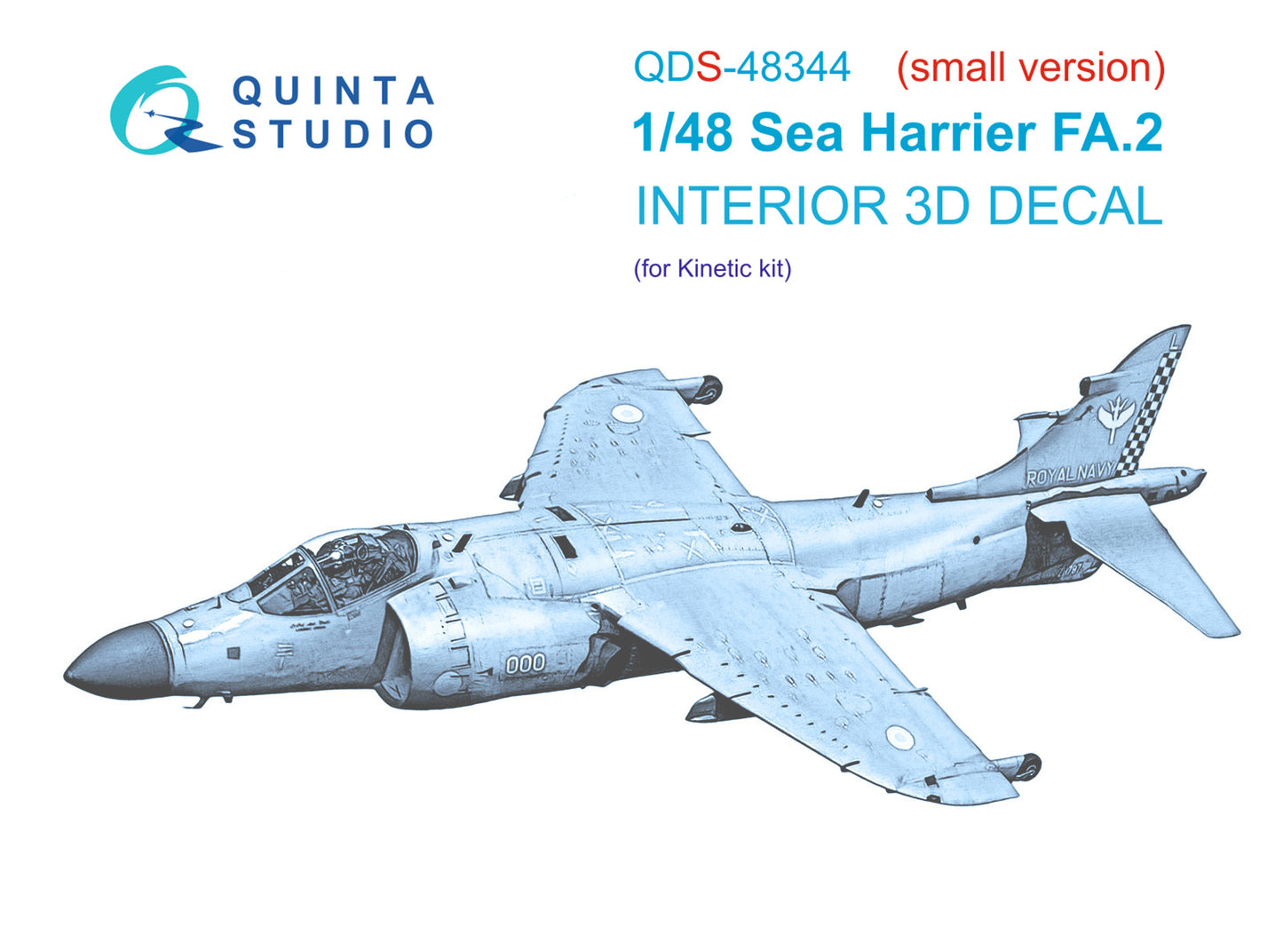 Quinta Studio QDS-48344 1:48 Sea Harrier FA.2 3D Interior Decal
