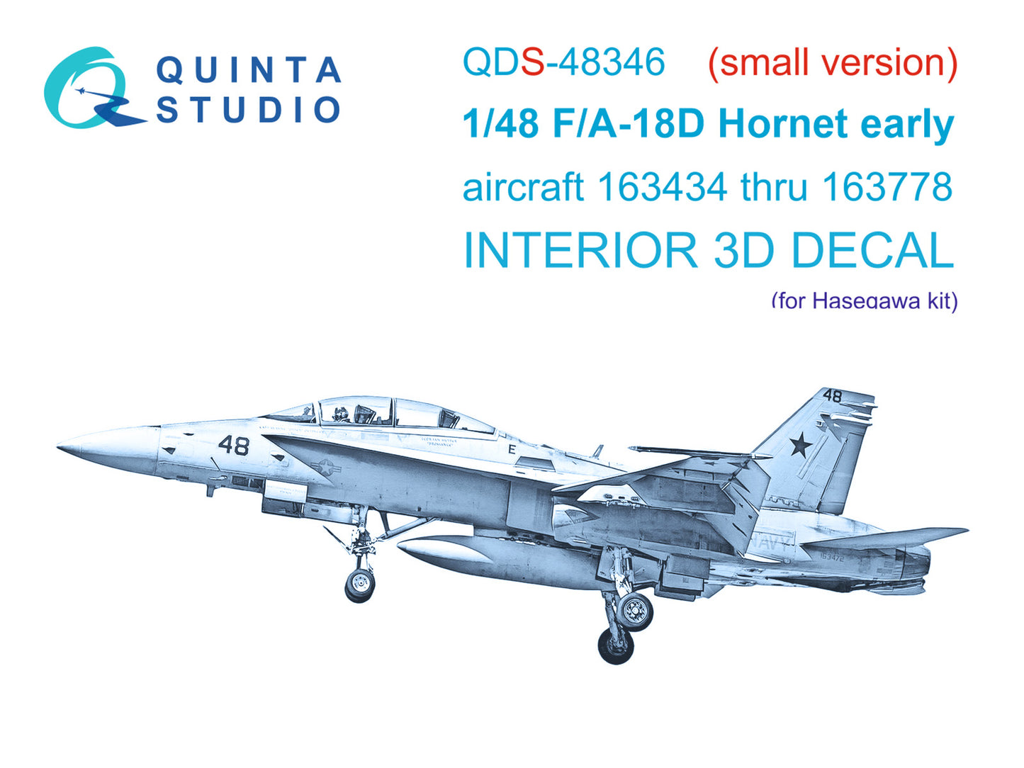 Quinta Studio QDS-48346 1:48 F/A-18D Early Hornet 3D Interior Decal