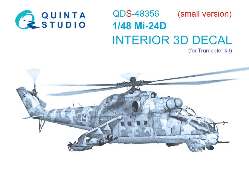 Quinta Studio QDS-48356 1:48 Mil Mi-24D 3D-Printed Interior Decals