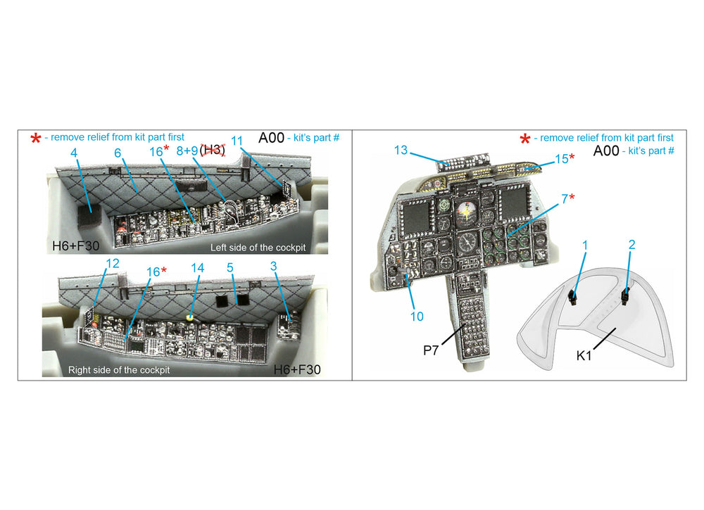 Quinta Studio QDS-48361 1:48 A-10C Thunderbolt II 3D Interior Decal