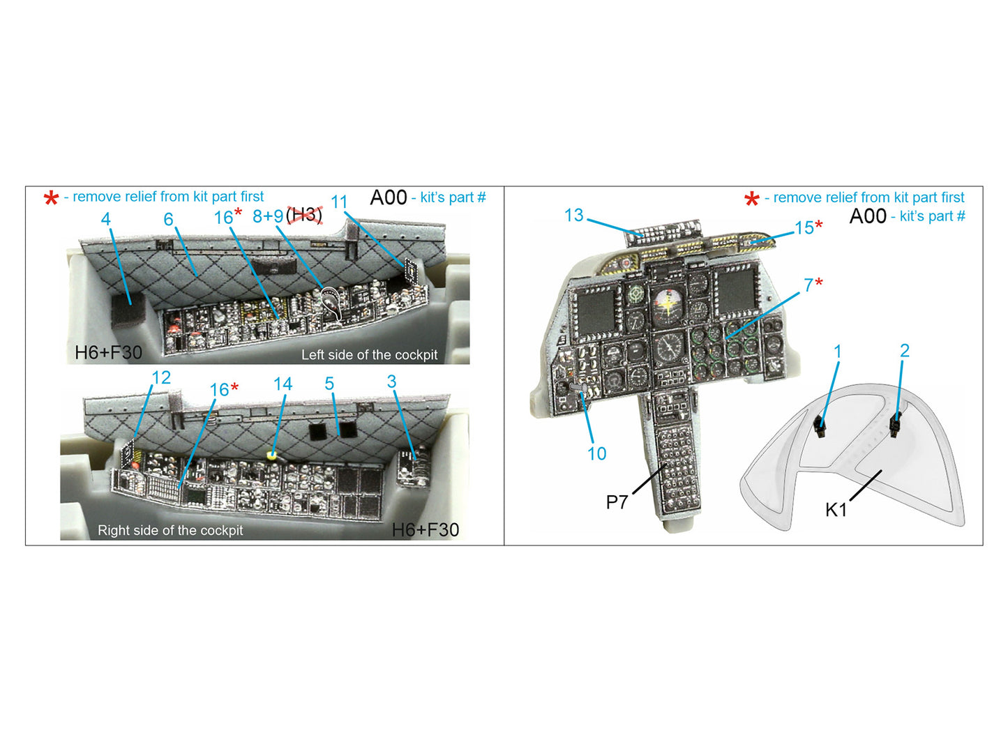 Quinta Studio QDS-48361 1:48 A-10C Thunderbolt II 3D Interior Decal
