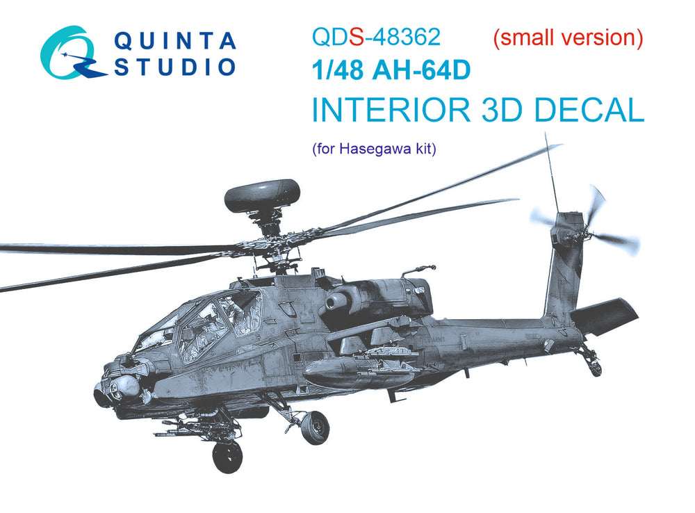 Quinta Studio QDS-48362 1:48 AH-64D Apache 3D Interior Decal