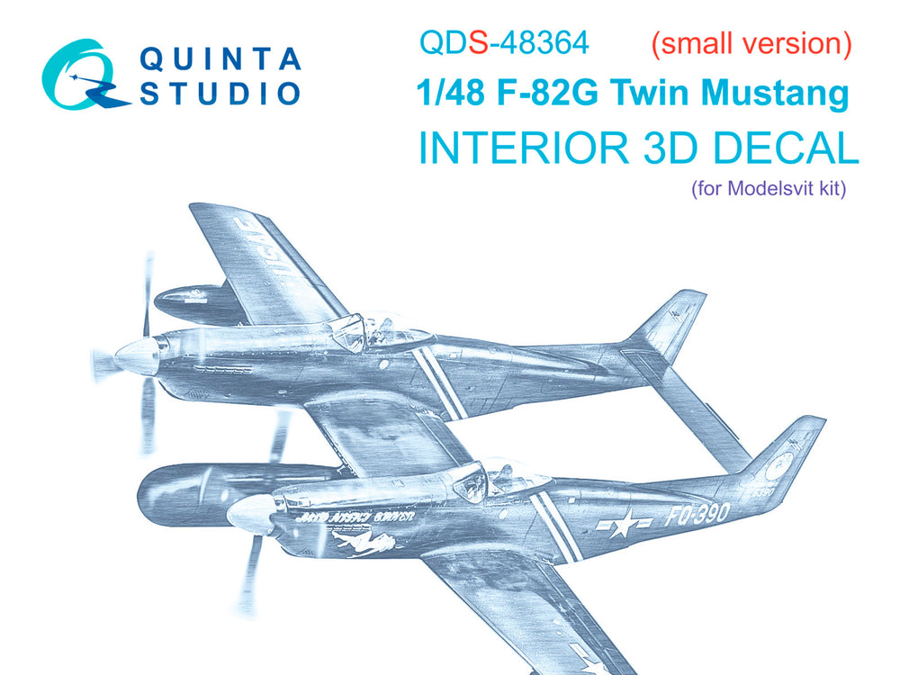 Quinta Studio QDS-48364 1:48 F-82G Twin Mustang 3D Interior Decal