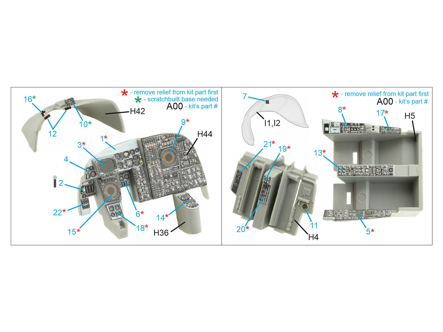 Quinta Studio QDS-48372 1:48 Grumman A-6A 3D-Printed Interior Decals