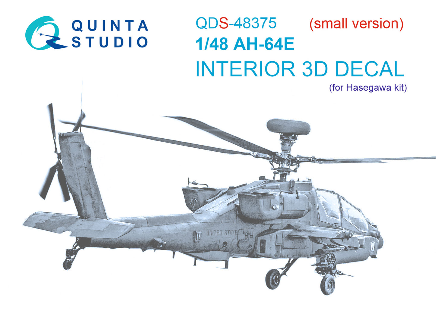 Quinta Studio QDS-48375 1:48 AH-64E Apache 3D Interior Decal