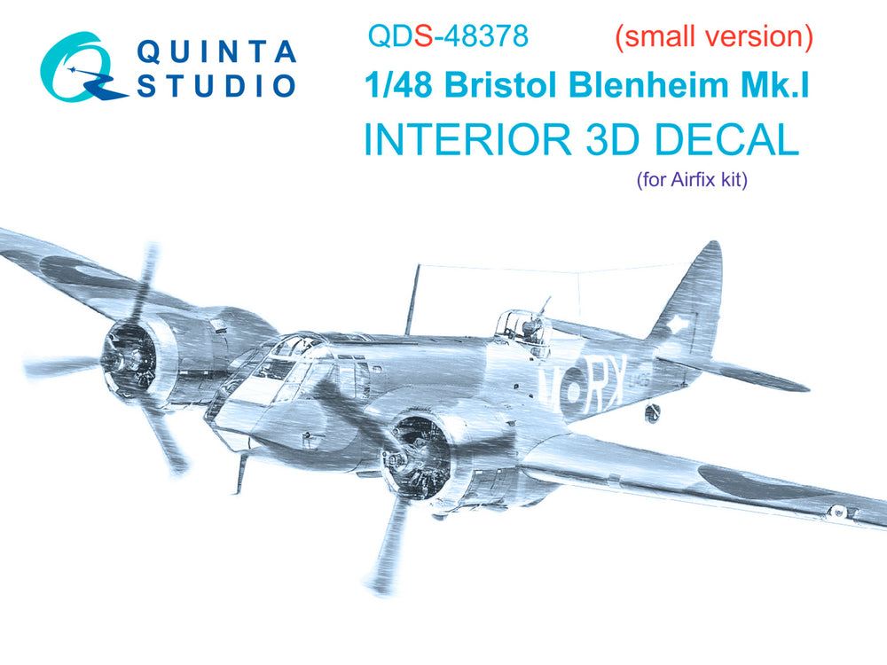 Quinta Studio QDS-48378 1:48 Blenheim Mk.I 3D Interior Decal