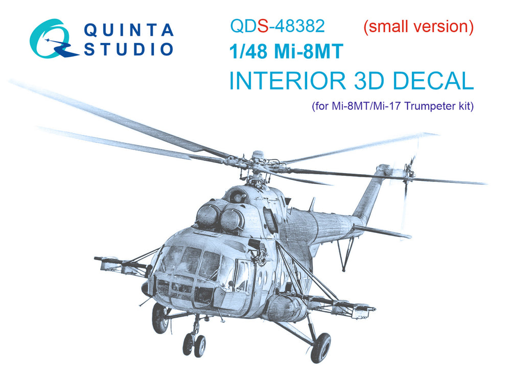 Quinta Studio QDS-48382 1:48 Mil Mi-8MT 3D-Printed Interior Decals