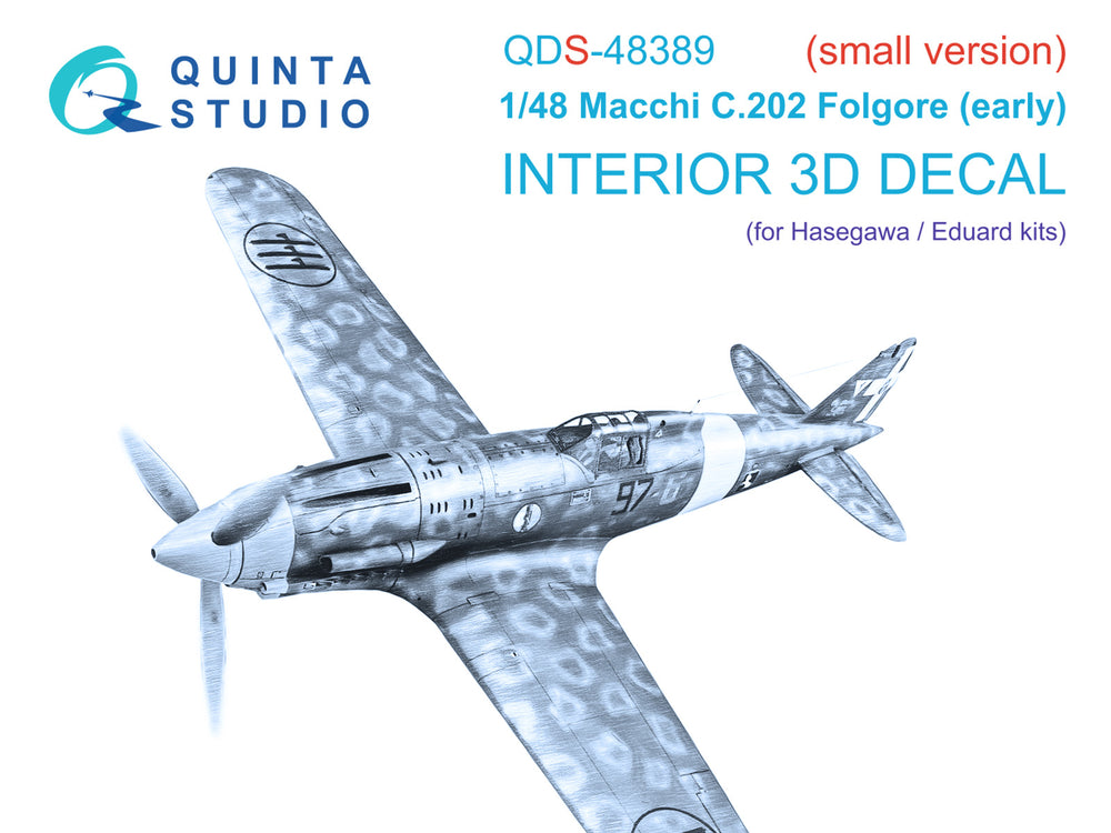Quinta Studio QDS-48389 1:48 Macchi C.202 Early 3D Interior Decal