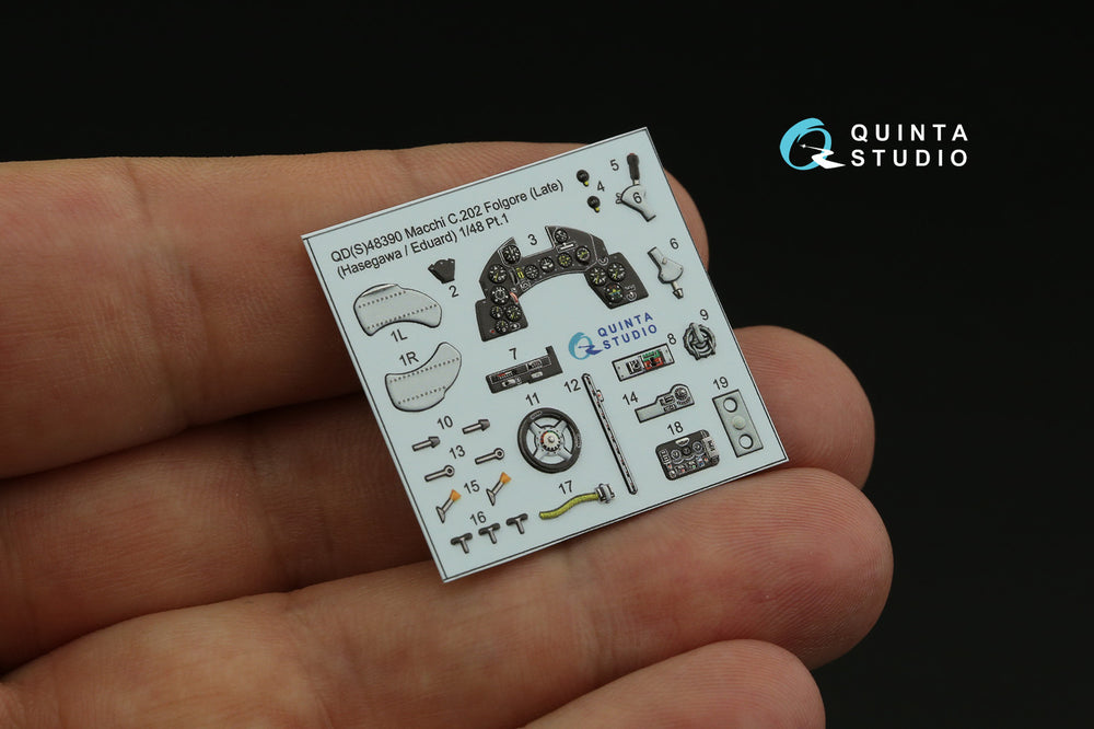 Quinta Studio QDS-48390 1:48 Macchi C.202 Late 3D Interior Decal