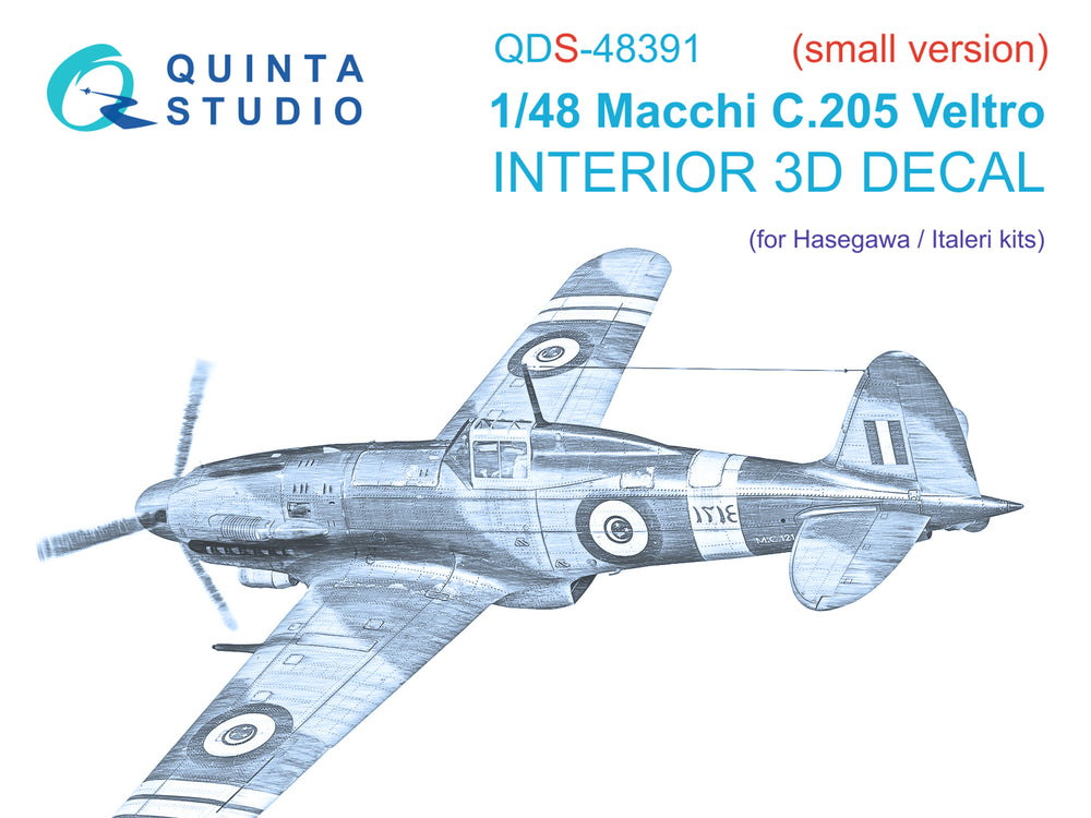 Quinta Studio QDS-48391 1:48 Macchi C.205 Veltro 3D Interior Decal