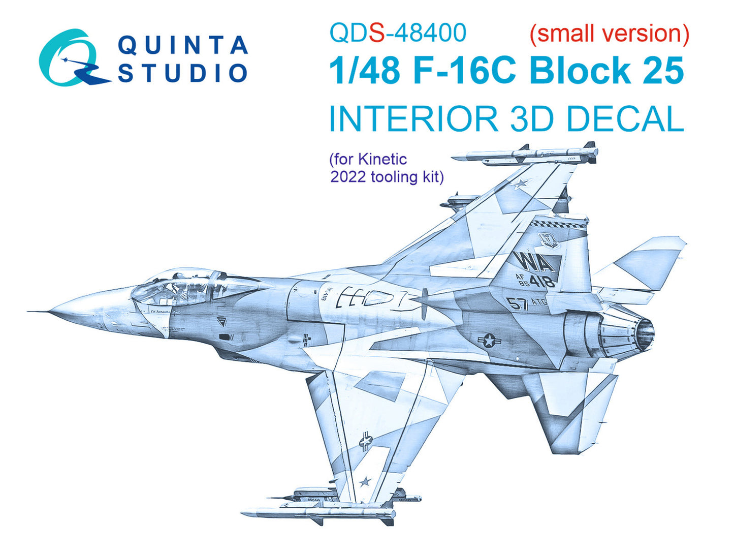 Quinta Studio QDS-48400 1:48 F-16C Block 25 3D Interior Decal