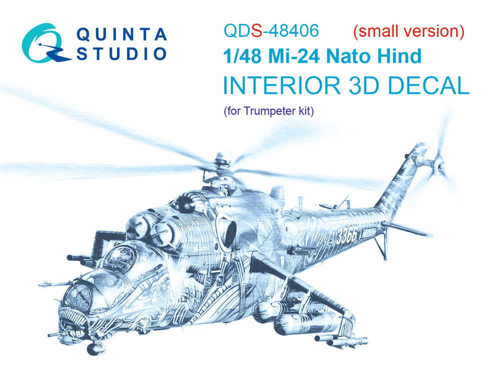 Quinta Studio QDS-48406 1:48 Mi-24D Hind-D 3D Interior Decal