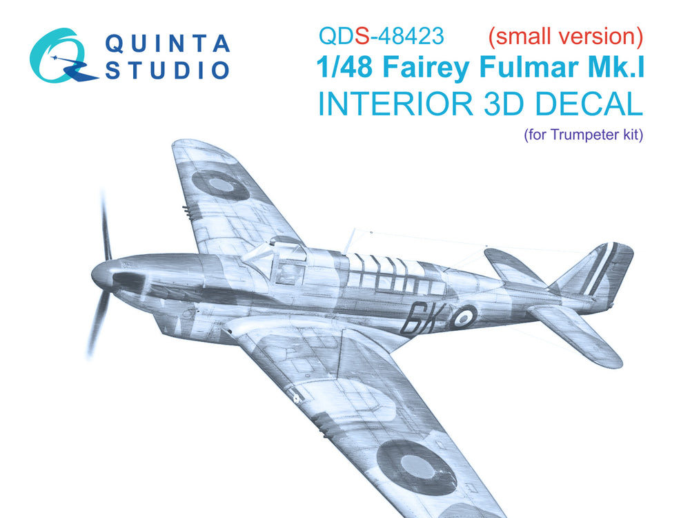 Quinta Studio QDS-48423 1:48 Fulmar Mk.I 3D Interior Decal