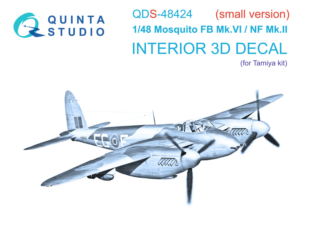 Quinta Studio QDS-48424 1:48 Mosquito FB VI/NF II 3D Interior Decal