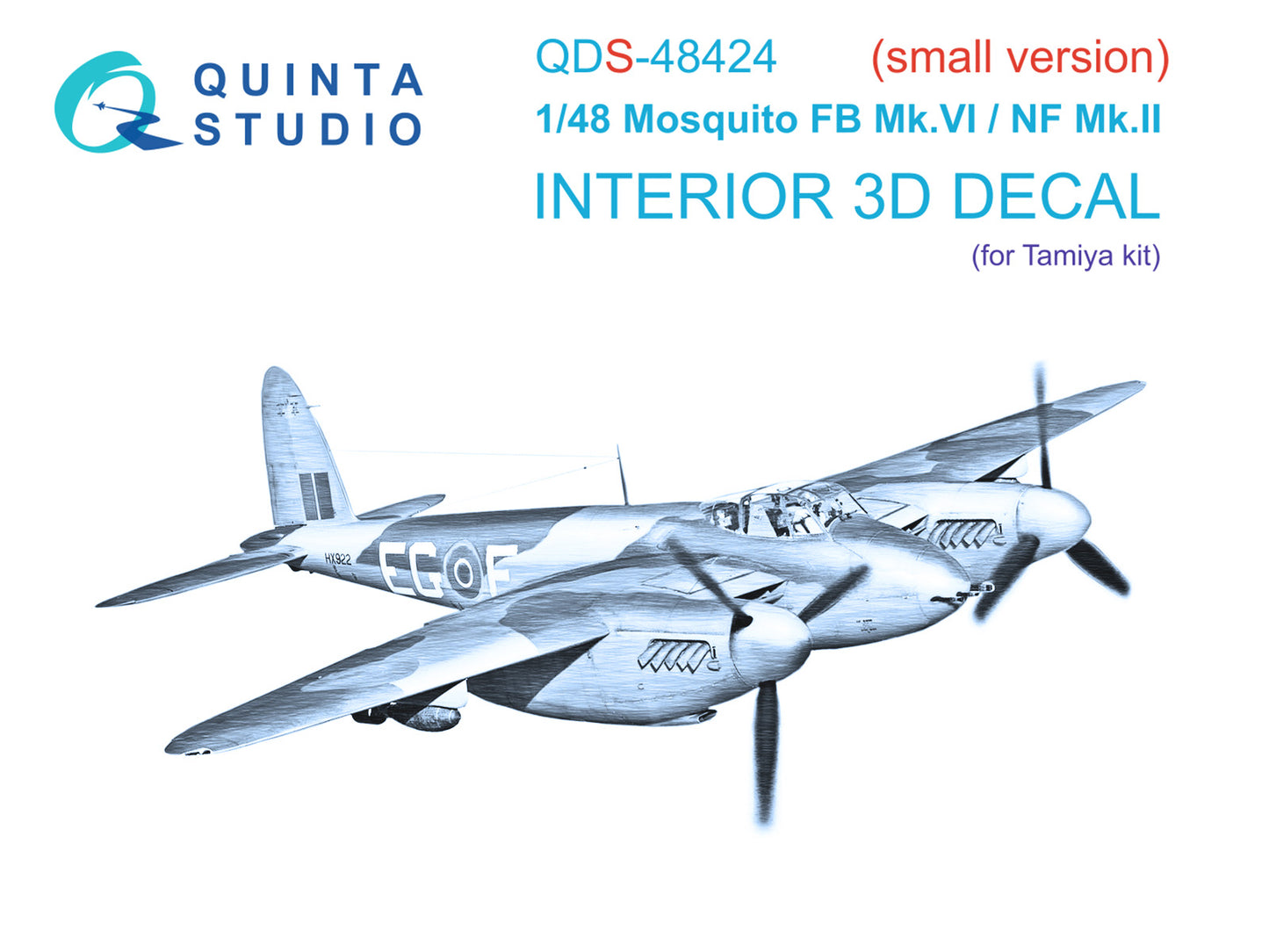 Quinta Studio QDS-48424 1:48 Mosquito FB VI/NF II 3D Interior Decal