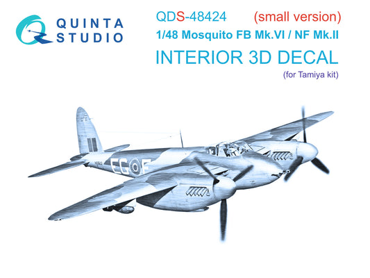 Quinta Studio QDS-48424 1:48 Mosquito FB VI/NF II 3D Interior Decal