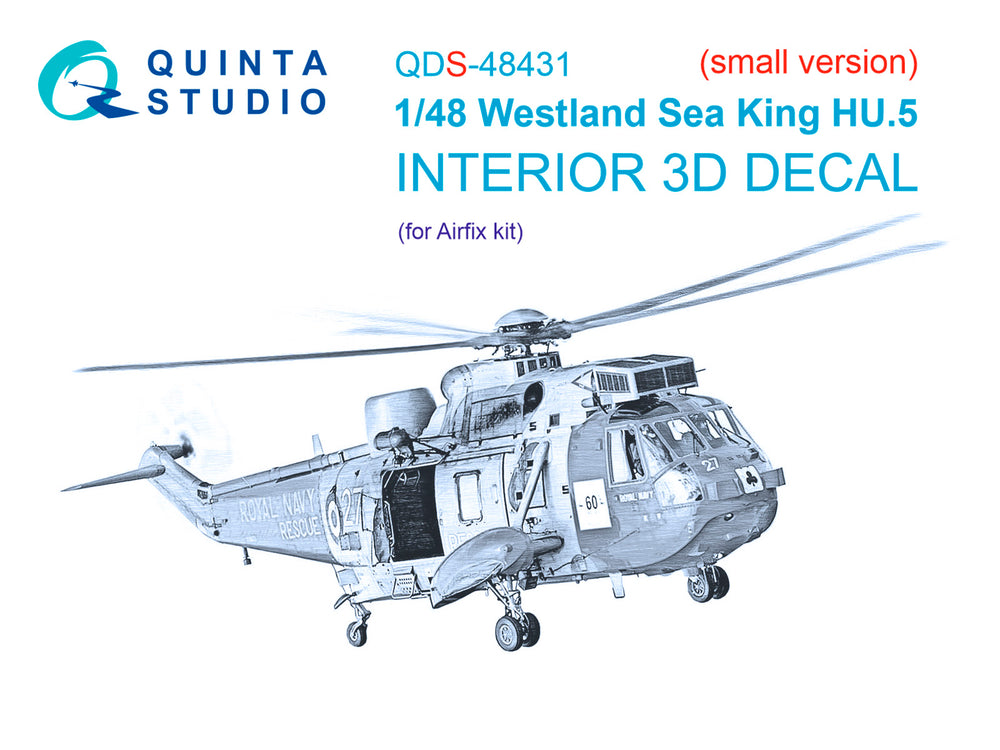 Quinta Studio QDS-48431 1:48 Sea King HU.5 3D Interior Decal