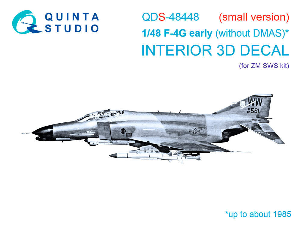 Quinta Studio QDS-48448 1:48 F-4G Early Phantom 3D Interior Decal