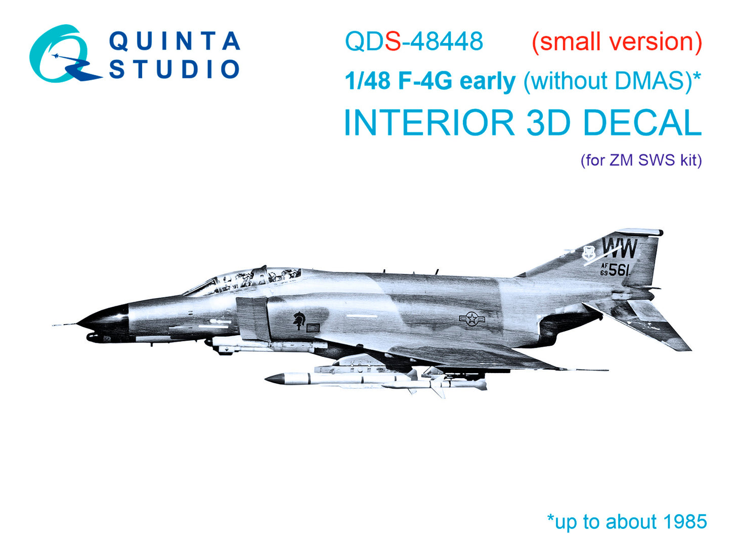 Quinta Studio QDS-48448 1:48 F-4G Early Phantom 3D Interior Decal