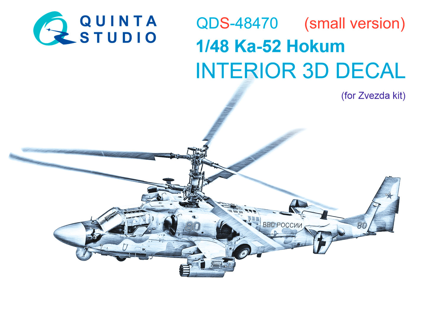 Quinta Studio QDS-48470 1:48 Kamov Ka-52 3D-Printed Interior Decals