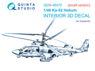 Quinta Studio QDS-48470 1:48 Kamov Ka-52 3D-Printed Interior Decals