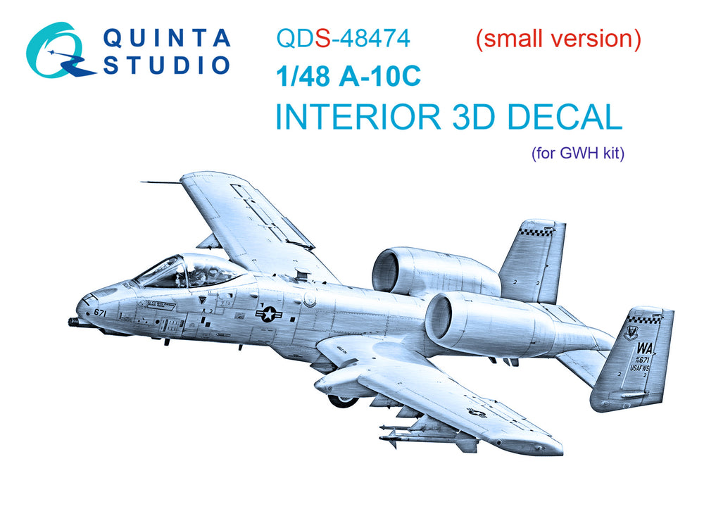 Quinta Studio QDS-48474 1:48 A-10C Thunderbolt II 3D Interior Decal