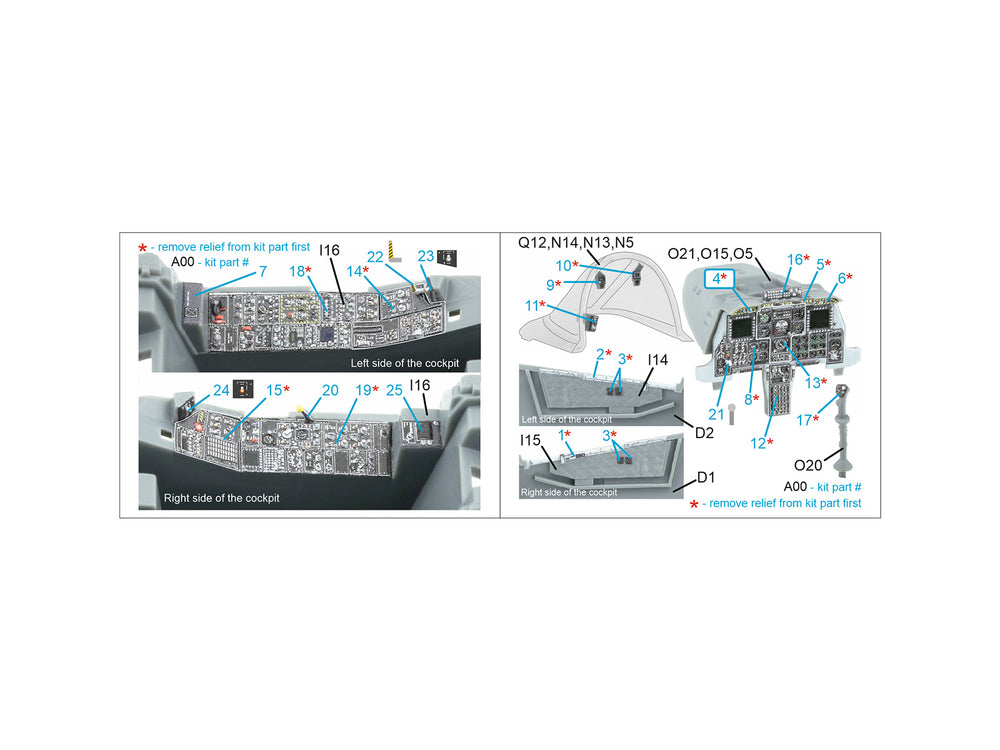 Quinta Studio QDS-48474 1:48 A-10C Thunderbolt II 3D Interior Decal