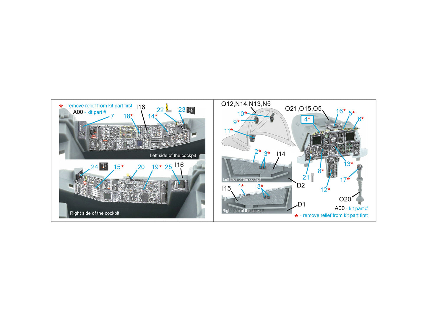Quinta Studio QDS-48474 1:48 A-10C Thunderbolt II 3D Interior Decal