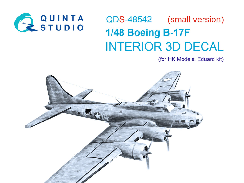 Quinta Studio QDS-48542 1:48 B-17F Flying Fortress 3D Interior Decal