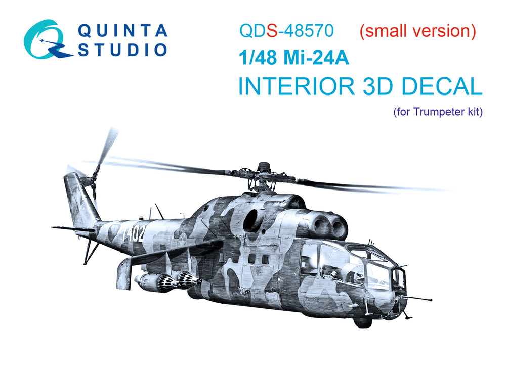Quinta Studio QDS-48570 1:48 Mil Mi-24A 3D-Printed Interior decal