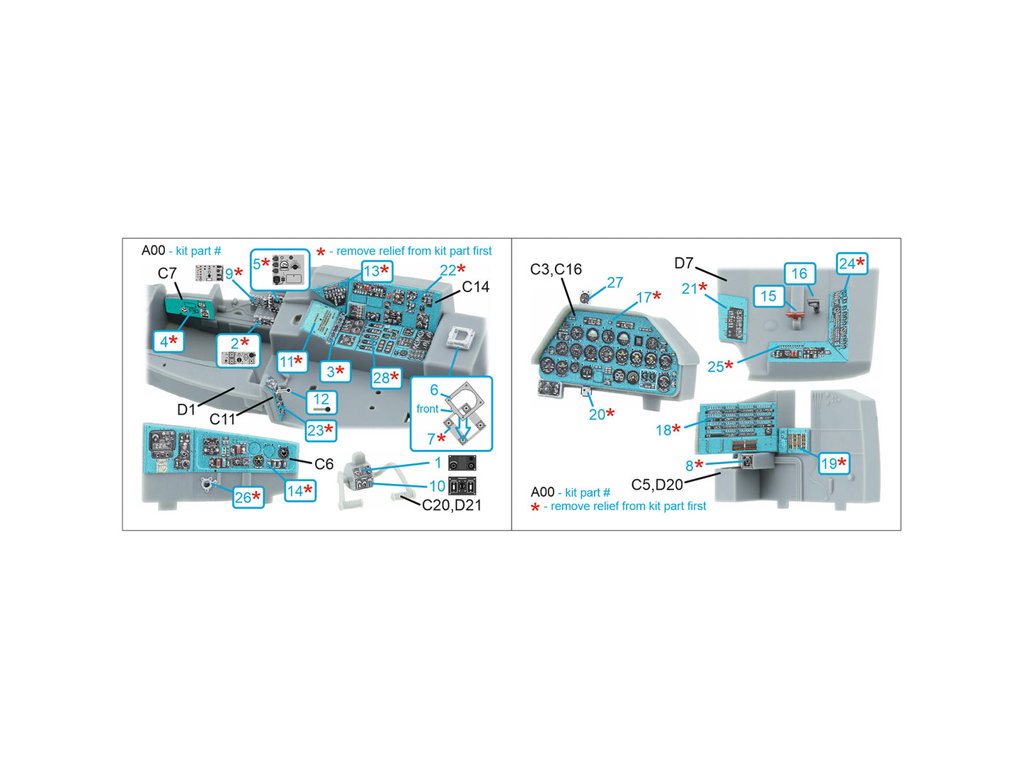 Quinta Studio QDS-48570 1:48 Mil Mi-24A 3D-Printed Interior decal