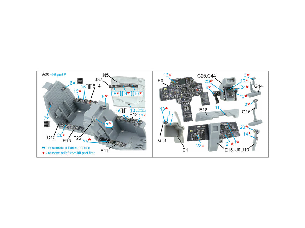 Quinta Studio QDS-48571 1:48 AH-64A Apache 3D Interior Decal