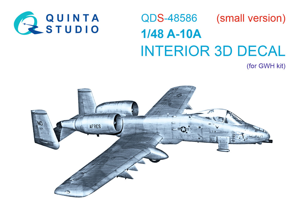 Quinta Studio QDS-48586 1:48 A-10A Warthog 3D Interior Decal