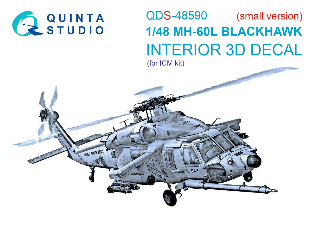 Quinta Studio QDS-48590 1:48 MH-60L Blackhawk 3D Interior Decal