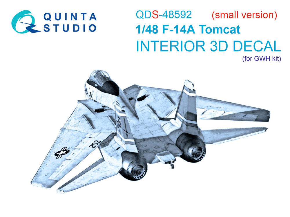 Quinta Studio QDS-48592 1:48 F-14A Tomcat 3D Interior Decal