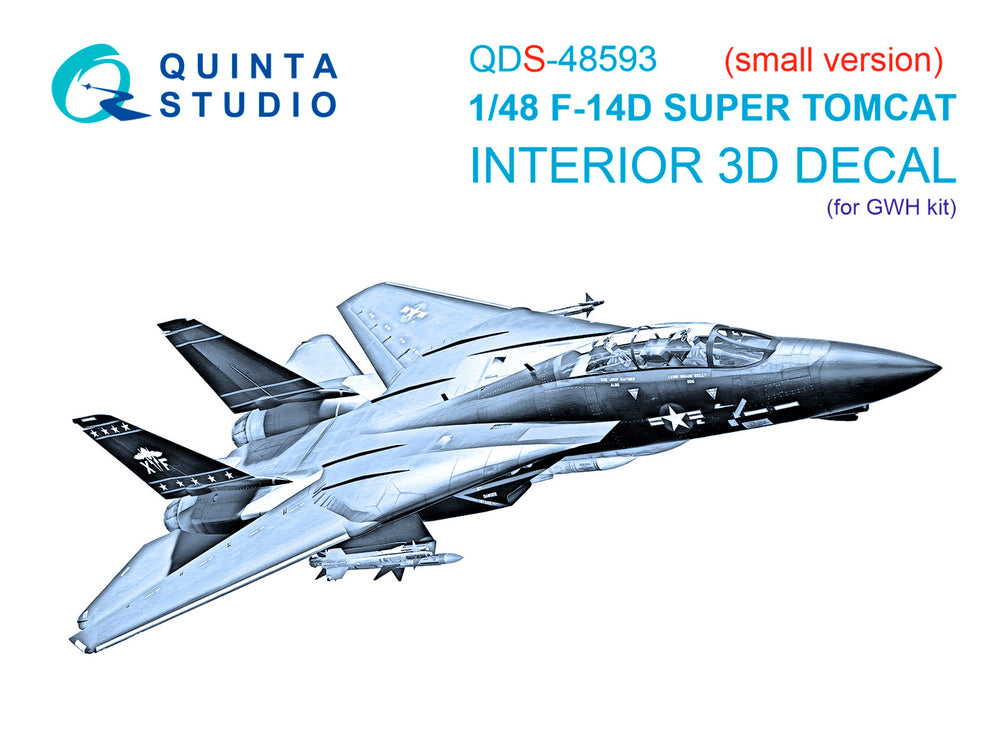 Quinta Studio QDS-48593 1:48 F-14D Super Tomcat 3D Interior Decal