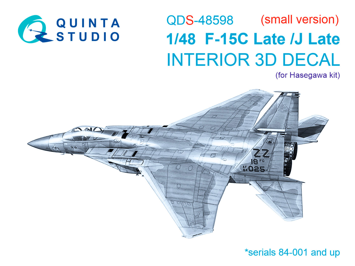 Quinta Studio QDS-48598 1:48 F-15C/J Late Eagle 3D Interior Decal