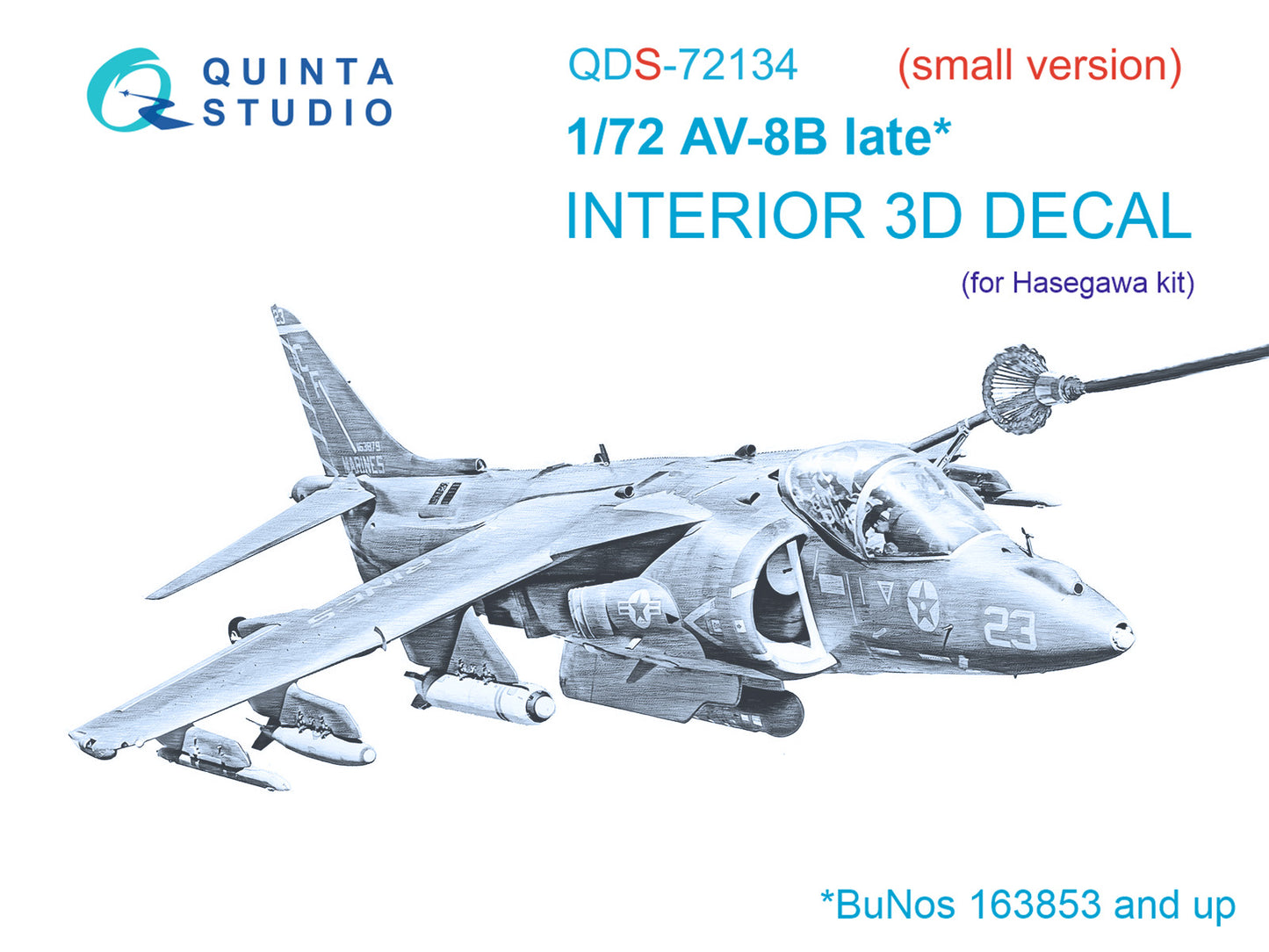 Quinta Studio QDS-72134 1:72 AV-8B Late Harrier 3D Interior Decal