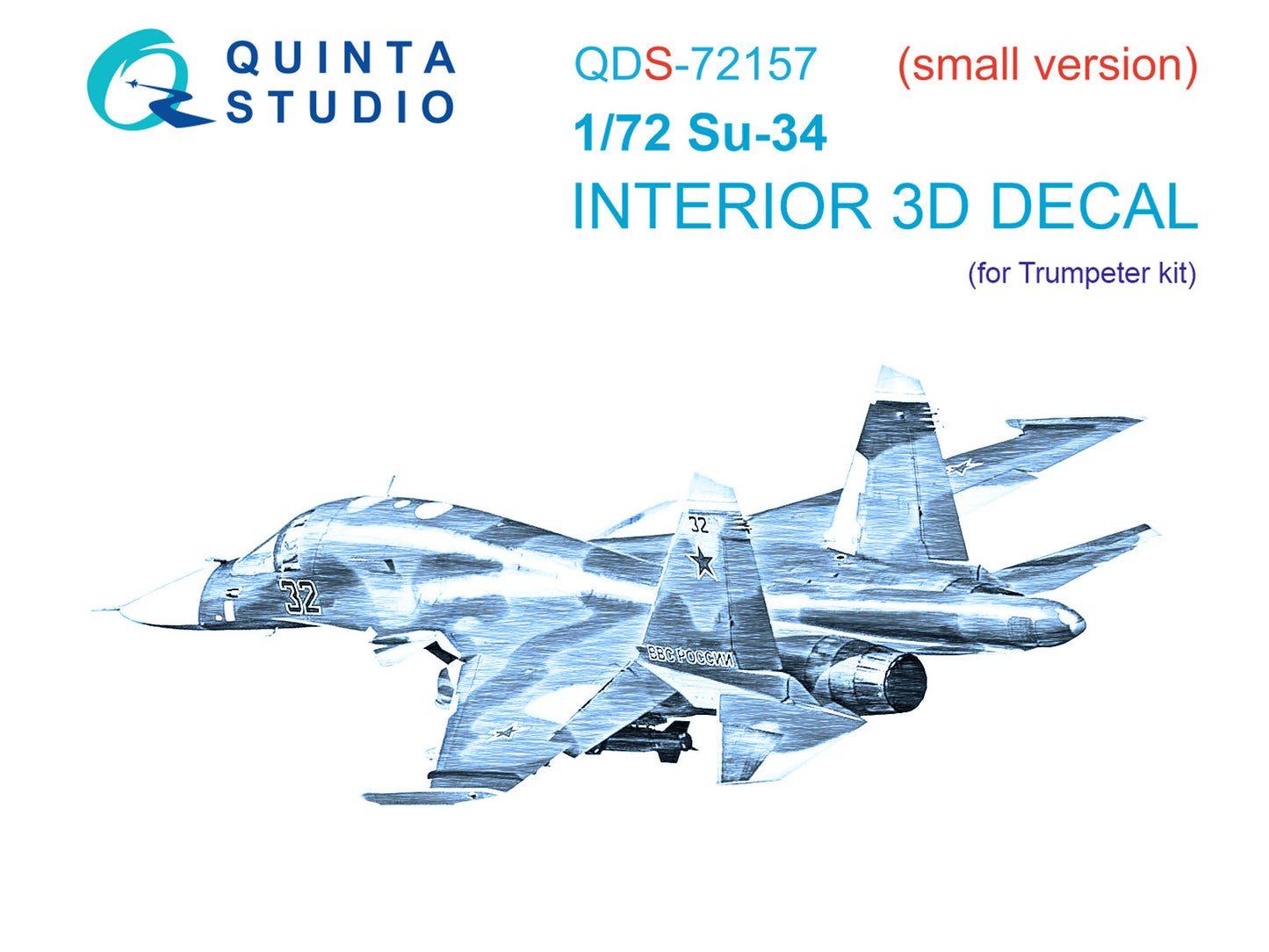 Quinta Studio QDS-72157 1:72 Sukhoi Su-34 3D-Printed Interior Decals
