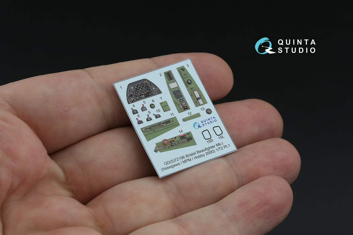 Quinta Studio QDS-72196 1:72 Beaufighter Mk.I 3D Interior Decal